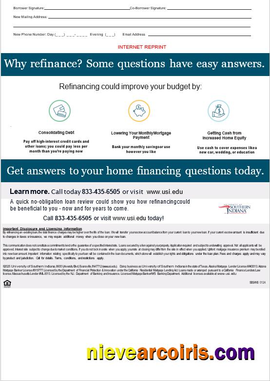 USA University of Southern Indianna account mortgage statement, 3 pages 3